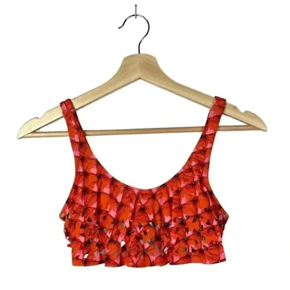 MAAJI Red Guilty Pleasures Ruffle Bikini Top S - Picture 2 of 4